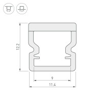  - Профиль WPH-LINE-1212-2000 OPAL (Arlight, Пластик)