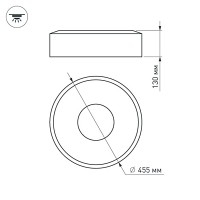  - Светильник SP-TOR-RING-SURFACE-R460-33W Day4000 (WH, 120 deg) (Arlight, IP20 Металл, 3 года)