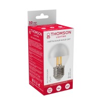  - Лампа светодиодная филаментная Thomson E27 4W 4500K шар прозрачная TH-B2376