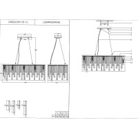  - Подвесная люстра Lumien Hall Сиена LH3050/8PO-CR-CL