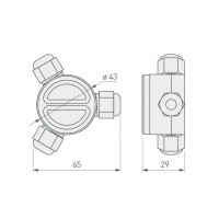  - Разветвитель KLW-3 (4-10mm, IP67) (Arlight, Пластик)