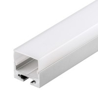  - Профиль с экраном SL-LINE-2011-2500 ANOD+OPAL Square (Arlight, Алюминий)