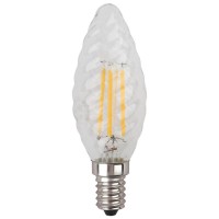  - Лампа светодиодная филаментная ЭРА E14 5W 2700K прозрачная F-LED BTW-5W-827-E14 Б0027935