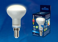  - Лампа светодиодная рефлекторная Uniel E14 6W 3000K матовая LED-R50-6W/WW/E14/FR PLS02WH UL-00001491