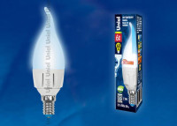  - Лампа светодиодная диммируемая Uniel E14 6W 4500K матовая LED-CW37-6W/NW/E14/FR/DIM PLP01WH UL-00000727