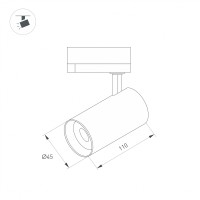  - Светильник LGD-SPOT-2TR-R45-7W Day4000 (WH, 24 deg, 230V) (Arlight, IP20 Металл, 3 года)