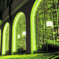  - Светодиодная гирлянда ARD-CURTAIN-CLASSIC-2000x3000-CLEAR-760LED Green (230V, 60W) (Ardecoled, IP65)