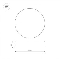  - Светильник CL-SMURF-R500-50W Day4000-MIX (WH, 140 deg, 230V) (Arlight, IP40 Пластик, 3 года)