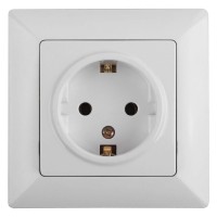 Розетка ЭРА Intro Solo Schuko 2P+E 16A 250V белый 4-202-01 Б0043312