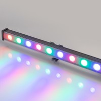  - Светодиодный прожектор AR-LINE-1000M-24W-24V RGB (Grey, 30 deg, DMX512) (Arlight, Закрытый)