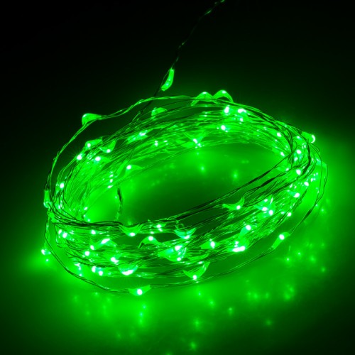 Светодиодная гирлянда ARD-CLASSIC-DEW-5000-CLEAR-100LED-STD Green (12V, 2.1W) (Ardecoled, IP65) Светодиодная гирлянда РОСА серии CLASSIC. Размер 5000х1.6х0.8 мм. Цвет светодиодов ЗЕЛЕНЫЙ, постоянное свечение. Провод из прозрачного ПВХ, диаметр 0.4 мм. 100 светодиодов размером 2.1 мм в форме капли. Напряжение питания 12 В, потребляемая мощность 2.1 Вт, степень пылевлагозащиты IP65. Аксессуар для подключения в комплекте.