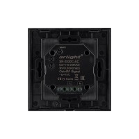  - Панель Sens SR-2830C-AC-RF-IN Black (220V,RGB+CCT,4зоны) (Arlight, IP20 Пластик, 3 года)