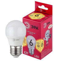  - Лампа светодиодная ЭРА E27 6W 2700K матовая LED P45-6W-827-E27 R Б0049643