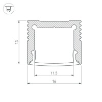  - Профиль SL-SLIM-H13-2000 ANOD (Arlight, Металл)