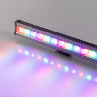  - Светодиодный прожектор AR-LINE-1000L-36W-24V RGB (Grey, 30 deg, DMX512) (Arlight, Закрытый)