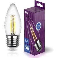  - Лампа светодиодная филаментная REV TC37 E27 5W 4000K DECO Premium свеча на ветру 32490 4