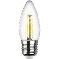  - Лампа светодиодная филаментная REV TC37 E27 7W нейтральный белый свет свеча на ветру 32491 1