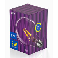  - Лампа светодиодная филаментная REV VINTAGE G95 E27 5W 2700K DECO Premium шар 32433 1