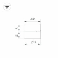  - Светильник SP-RONDO-FLAP-R95-16W Day4000 (BK, 110 deg) (Arlight, IP40 Металл, 3 года)