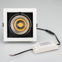  - Светильник CL-KARDAN-S152x152-25W White6000 (WH-BK, 30 deg) (Arlight, IP20 Металл, 3 года)