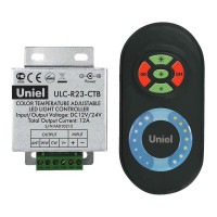  - Контроллер для управления мультибелыми светодиодами с пультом ДУ Uniel ULC-R23-CTB Black 05950