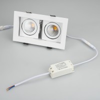  - Светильник CL-KARDAN-S180x102-2x9W White (WH, 38 deg) (Arlight, IP20 Металл, 3 года)