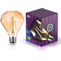  - Лампа светодиодная филаментная REV VINTAGE GOLD E27 5W 2200K DECO Premium теплый свет груша 32450 8