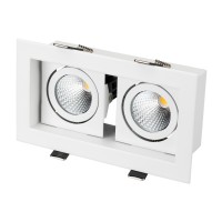  - Светильник CL-KARDAN-S180x102-2x9W Day (WH, 38 deg) (Arlight, IP20 Металл, 3 года)