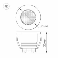  - Светодиодный светильник LTM-R35WH 1W Day White 30deg (Arlight, IP40 Металл, 3 года)