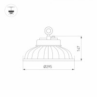  - Светильник SP-DRAGON-PREMIUM-R295-80W Day5000 (GR, 120 deg, 230V) (Arlight, IP65 Металл, 5 лет)