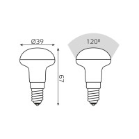  - Лампа светодиодная Gauss E14 4W 4100K матовая 63124