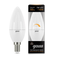  - Лампа светодиодная диммируемая Gauss E14 7W 3000K матовая 103101107-D