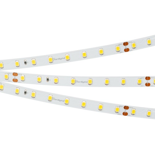 Лента RT 2-5000-50m 24V White5500 (2835, 80 LED/m, LUX) (Arlight, 6 Вт/м, IP20) Рулон 50м лента LUX. Макс.длина подключения 5м. Светодиоды smd 2835, 80шт/м. Эффективность 150 лм/Вт, белая плата 8мм, скотч 3М. Цвет БЕЛЫЙ 5500-6000K. Угол 120°, цветопередача CRI>85. Питание 24V, мощность 6 Вт/м. Размеры 50000х8х1.5мм. Мин.отрезок 100мм, 8 светодиодов. Цена за 1м. Перед подключением отрезать не более 5м. Заменяется на 024521.