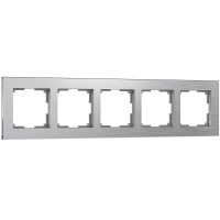 Рамка Werkel Aluminium на 5 постов алюминий WL11-Frame-05 4690389073670