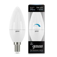  - Лампа светодиодная диммируемая Gauss E14 7W 4100K матовая 103101207-D