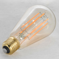  - Лампа светодиодная Е27 6W 2700K янтарная GF-L-764