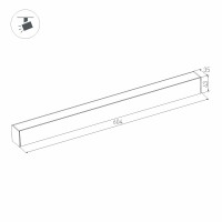  - Светильник MAG-FLAT-45-L605-18W Warm3000 (WH, 100 deg, 24V) (Arlight, IP20 Металл, 3 года)