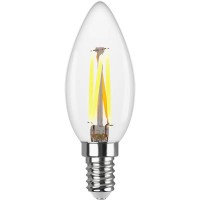  - Лампа светодиодная филаментная REV С37 E14 5W 4000K DECO Premium холодный свет свеча 32360 0