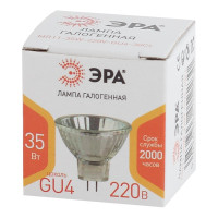  - Лампа галогенная ЭРА GU4 35W 3000K прозрачная GU4-MR11-35W-220V-30 CL Б0044094