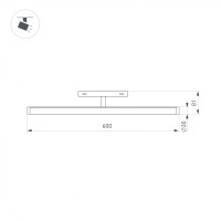  - Светильник MAG-ORIENT-TUBE-TURN-L600-20W Warm3000 (WH, 180 deg, 48V) (Arlight, IP20 Металл, 5 лет)