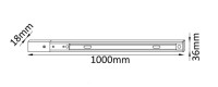  - Шинопровод однофазный с питанием и заглушкой Crystal Lux CLT 0.11 01 L1000 WH