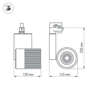  - Светодиодный светильник LGD-2238SB-15W Day White 24deg (Arlight, IP20 Металл, 3 года)