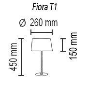  - Настольная лампа TopDecor Fiora T1 17 05g