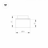  - Модуль светодиодный PLURIO-LAMP-R77-9W Warm3000 (COP, 36 deg, 2-2, 38V, 200mA) (Arlight, Металл)