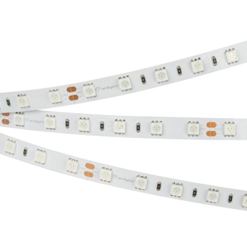 Лента RT 2-5000 24V Yellow 2x (5060, 300 LED, LUX) (Arlight, 14.4 Вт/м, IP20) Поставка под заказ от 1000 м. Гибкая лента LUX, светодиоды smd 5060, 60шт/м (300шт на 5м), белая плата 10мм, скотч 3М. Цвет ЖЕЛТЫЙ. Питание 24V, мощность 14.4 Вт/м (72 Вт на 5м), угол 120°. Размеры 5000х10x2.2мм. Мин.отрезок 100мм, 6 светодиодов. Цена за 1м.