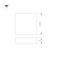  - Светильник IM-QUADRO-EMERGENCY-3H-S400x400-44W Warm3000 (WH, 120 deg, 230V) (Arlight, IP40 Металл, 2 года)