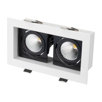  - Светильник CL-KARDAN-S180x102-2x9W Day (WH-BK, 38 deg) (Arlight, IP20 Металл, 3 года)