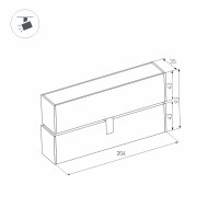  - Светильник MAG-FLAT-FOLD-45-S205-6W Warm3000 (WH, 100 deg, 24V) (Arlight, IP20 Металл, 3 года)