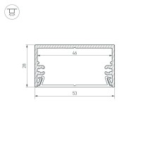  - Профиль TOP-LINIA53-H28-2000 (Arlight, Алюминий)