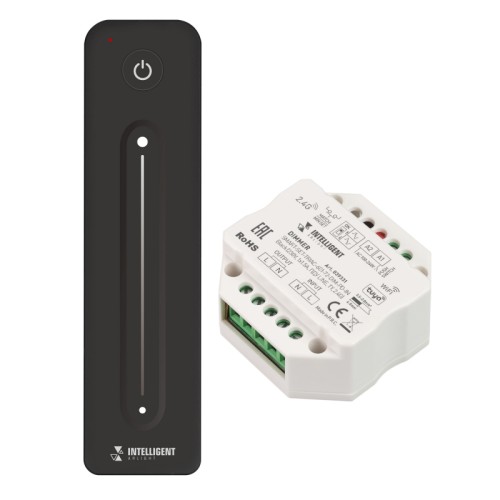 INTELLIGENT ARLIGHT Диммер SMART-SET-TRIAC-601-72-DIM-PD-IN Black (230V, 1x1.5A, ПДУ LINE, TY, 2.4G) (IARL, IP20 Пластик, 5 лет) 